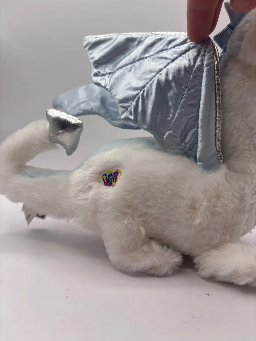 Webkinz Ice Dragon with Sealed Secret Code Tag White Stuffed Animal Ganz READ - Picture 6 of 16
